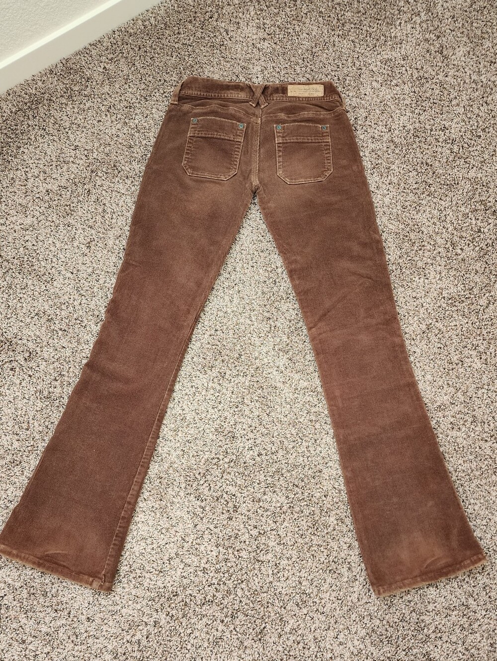 Vintage Abercrombie & Fitch Chocolate Brown Flare Pants - Picture 2 of 10